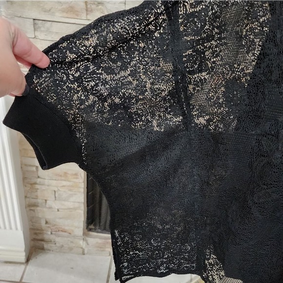 Desigual Cam Lola Embroidered Lace Black Swingy Blouse size medium new!!! - Picture 9 of 13